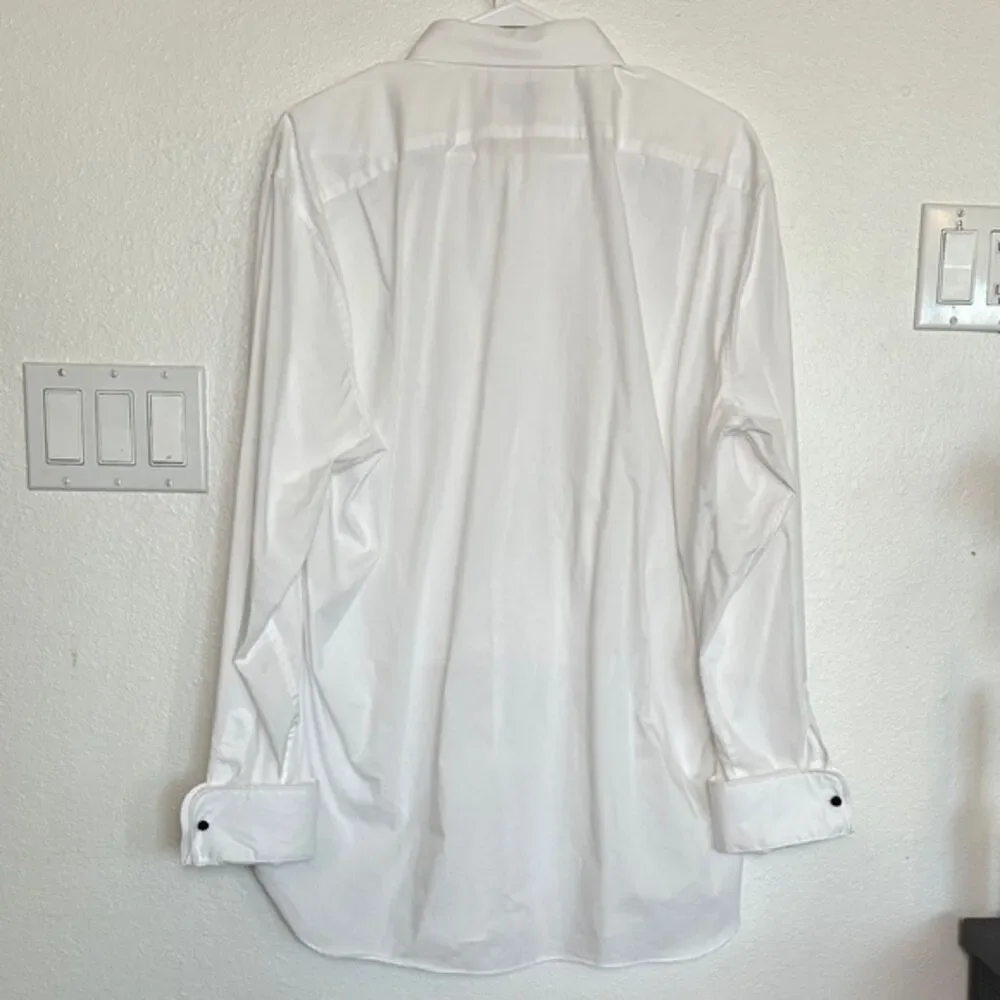 J. Crew Ludlow Pleated Bib Tuxedo Shirt Mens XL Cuff Links Formal Event White
